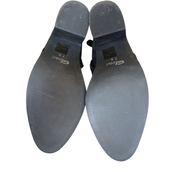 Seychelles Black Suede Ankle Boots Women's Heeled Booties size 7.5 - Picture 8 of 11